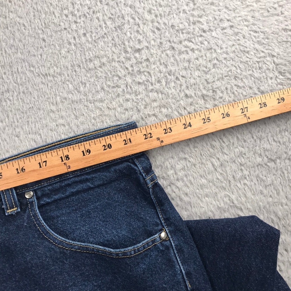 Vtg Y2K Anchor Blue Original Baggy Jeans Mens 42 (43x30) Dark Wash Denim - Picture 7 of 12
